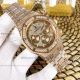 Perfect Replica Audemars Piguet Royal Oak Rose Gold Full Diamond watch (2)_th.jpg